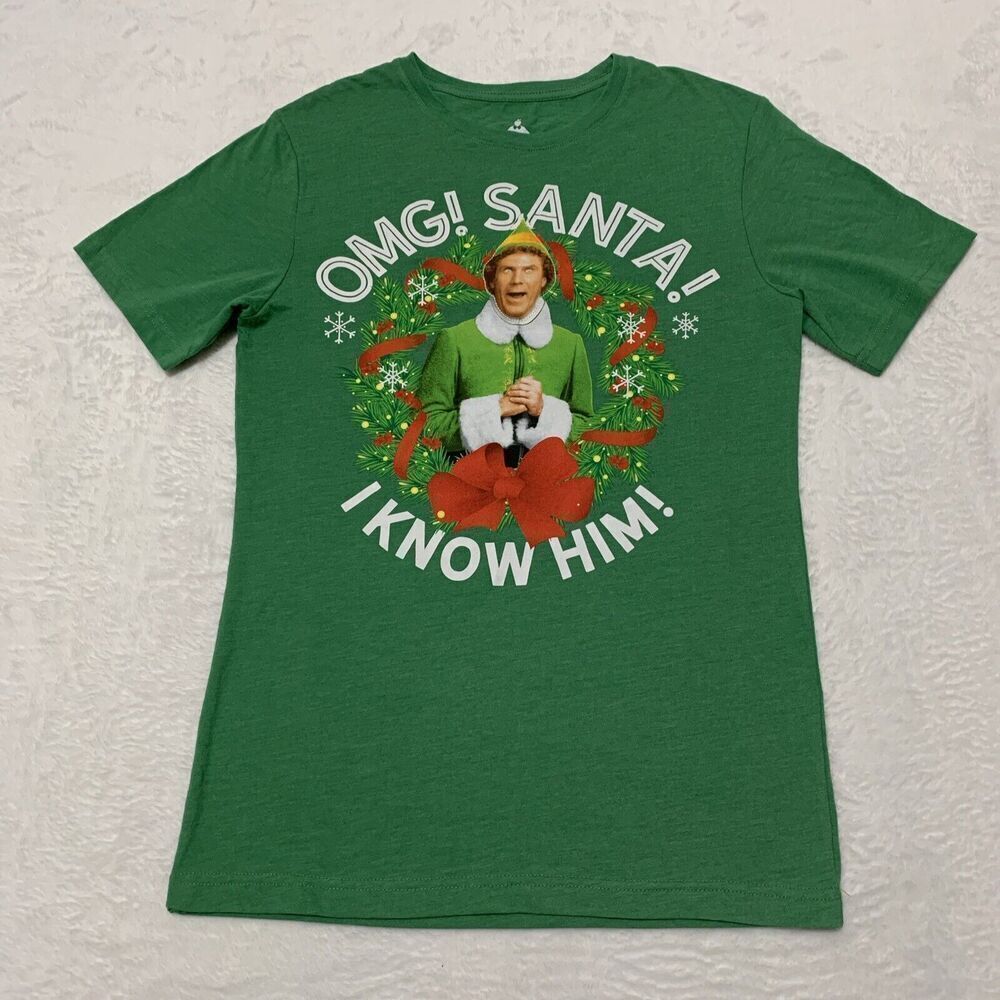 Elf Will Ferrell Shirt Medium | Green Christmas Buddy Movie Graphic Tee